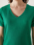LC Waikiki V Neck Textured Women's T-Shirt